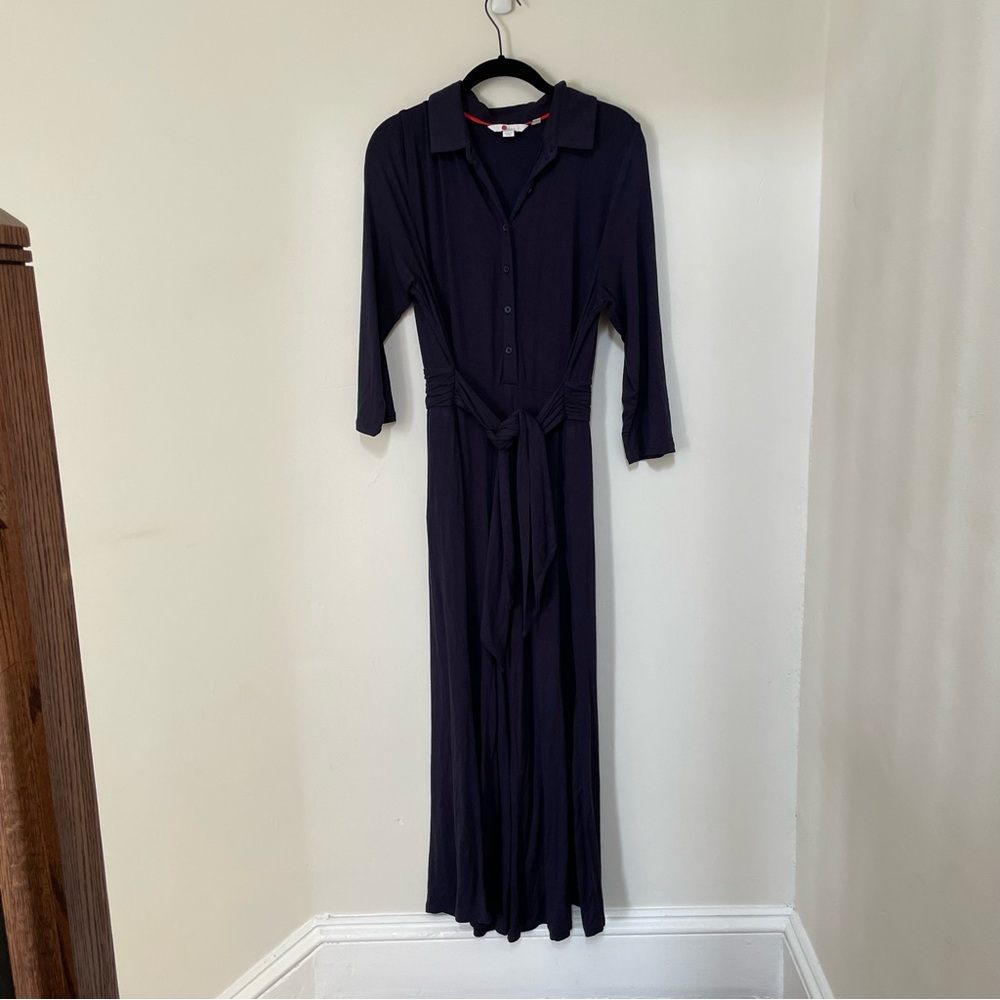 BODEN Beatrice Jersey Jumpsuit Navy pockets US 10 $108 - Picture 8 of 8